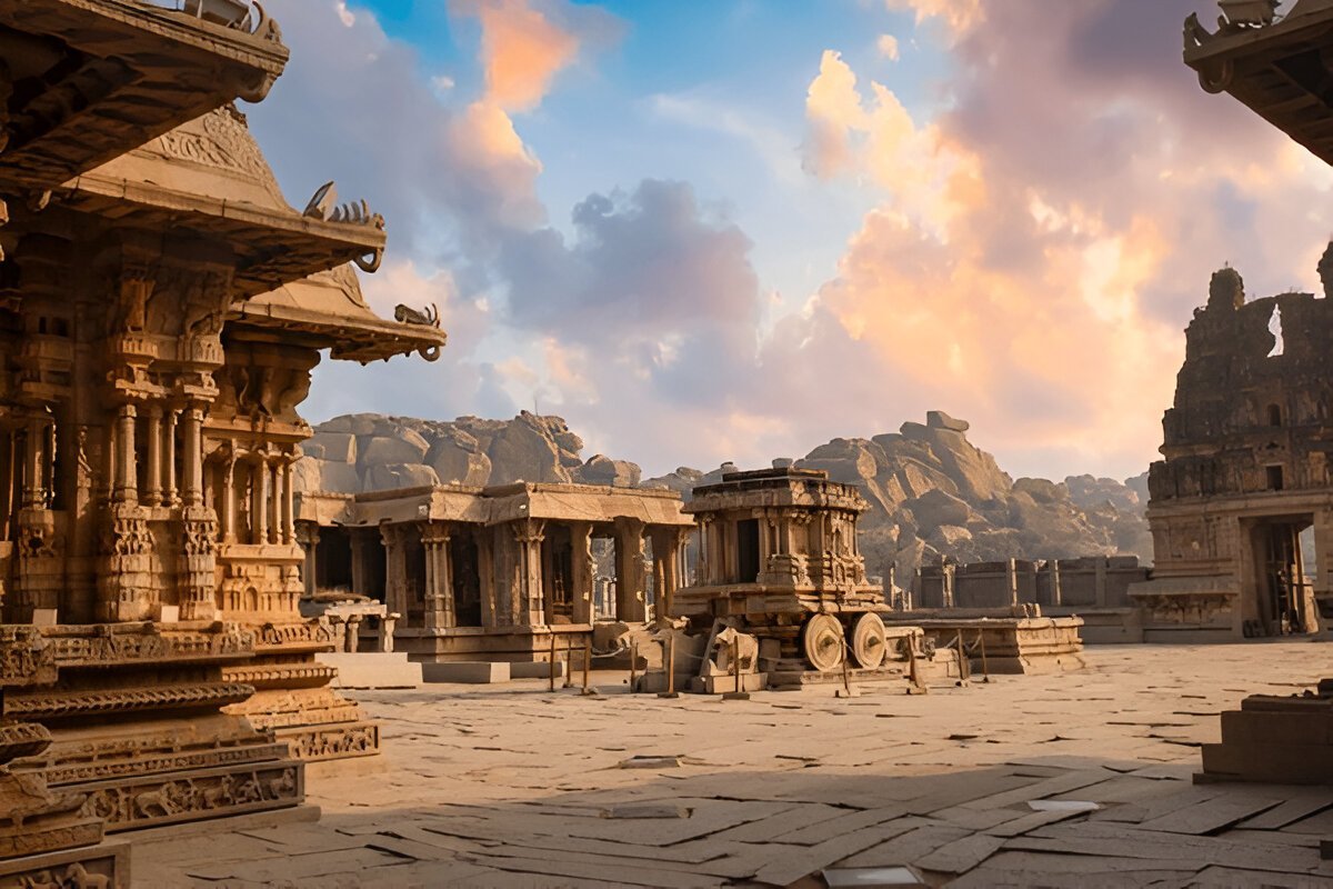 image of the lost empire of Hampi in Karnataka