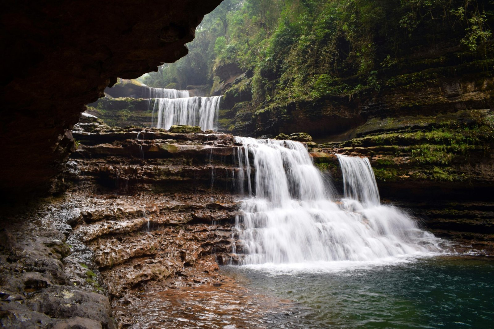 image of waterfall in Cherrapunji, Meghalaya