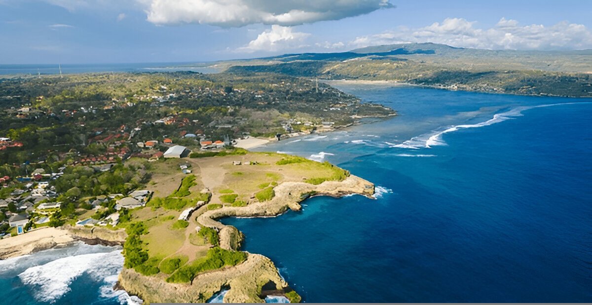 Areil view of East Beach Bali